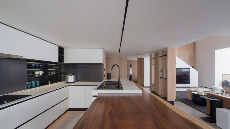 Wood Color Apartment-kitchen cabinet