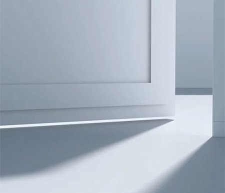 Door leaf and floor