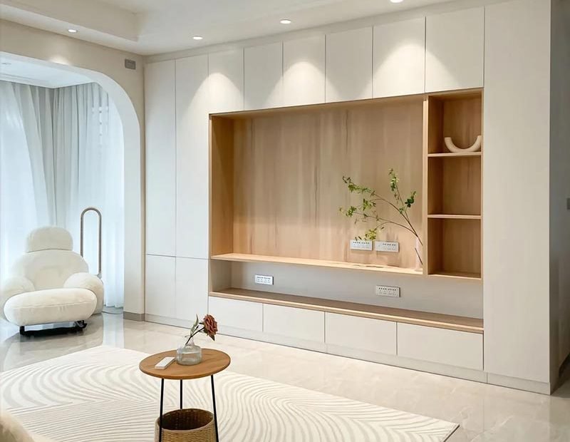 TV cabinet detail processing