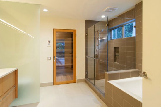 swing door bathroom