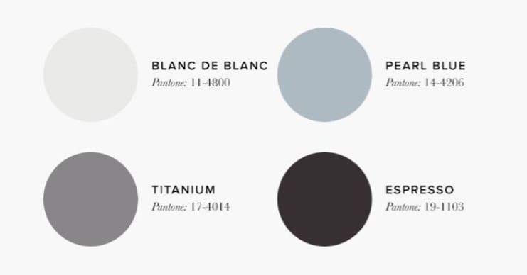 Light gray and deep blue modern living room palette