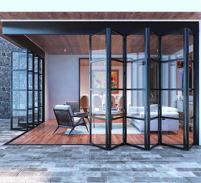 Custom Steel Bi-Fold Door