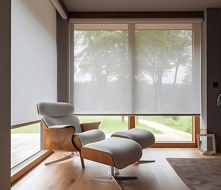 Patio doors blinds automatic rollers