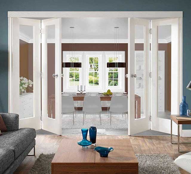 White Plastic Folding Door