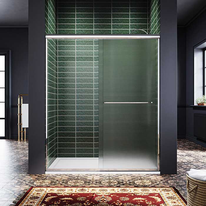 Bathroom frosted glass shower