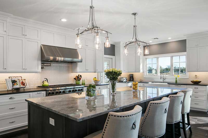 Coastal ransitional kitchen design style