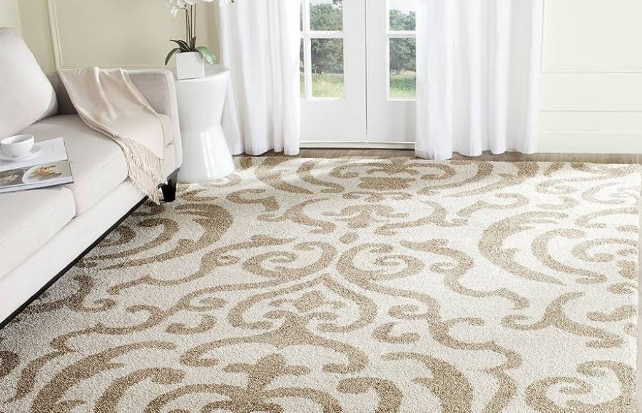 Cream Shaggy Carpet