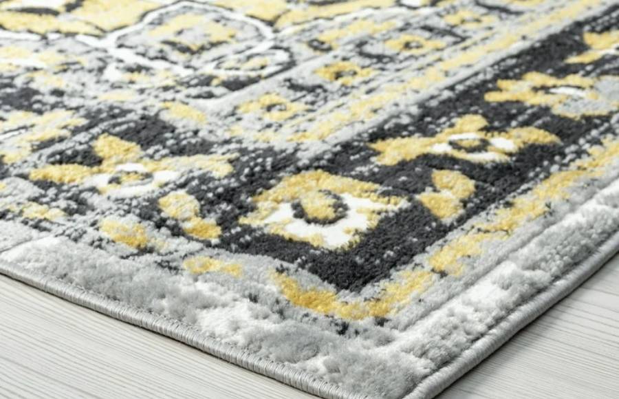 Yellow and Gray Carpet