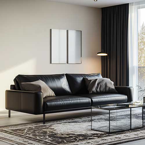 Black sofa