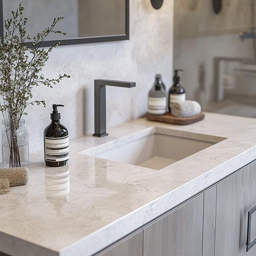 Quartz bathroom vanity design