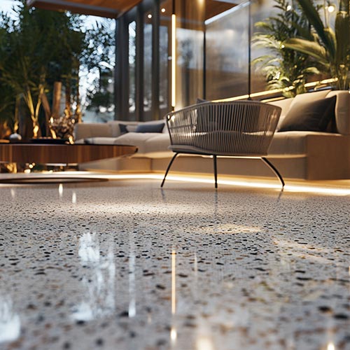 Quartz flooring modern interior