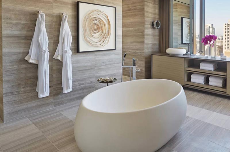 Quartz for hotel bathroom
