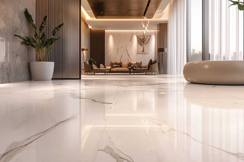 Quartz walls and flooring for hotel