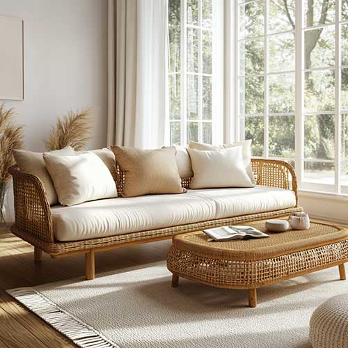 Rattan sofa