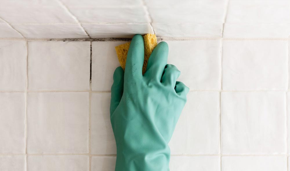 Clean modern bathroom designed with easy-care surfaces and effective ventilation