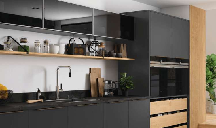 Bold Monochrome Cabinets
