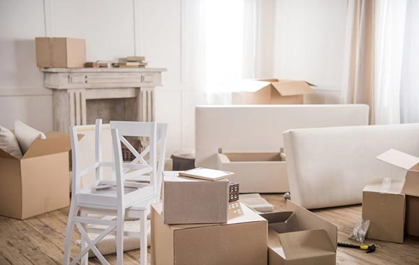 End table for packing