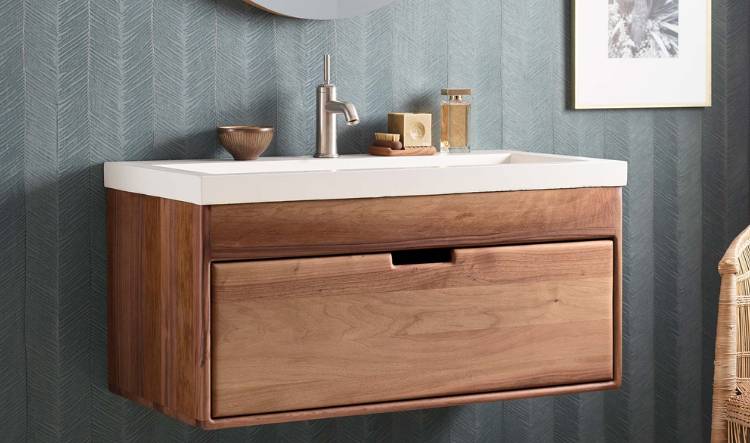 Double-Top Bathroom Vanity for Shared Bathrooms
