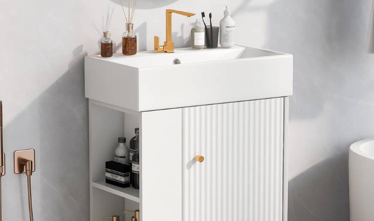 Floating Sink Bathroom Vanity (Space-Saving)