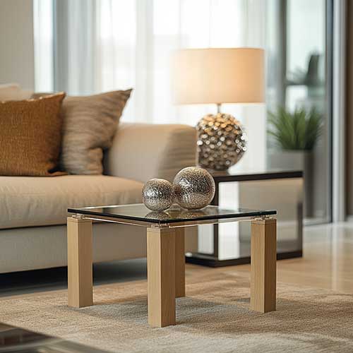 Glass end table