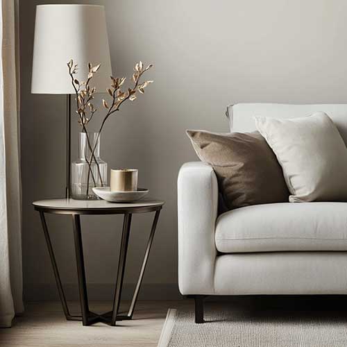 Metal end table