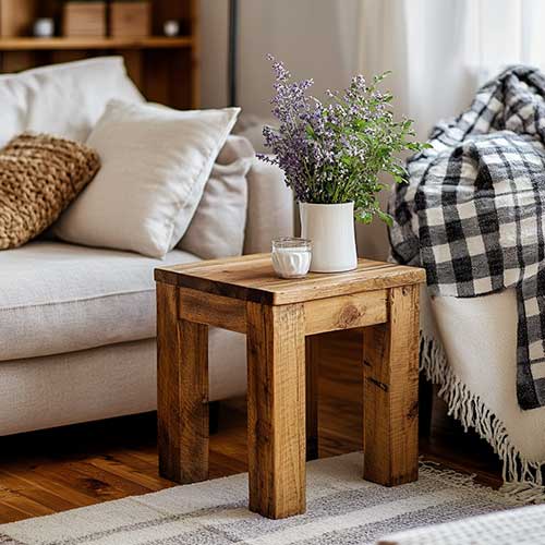 Rustic end table
