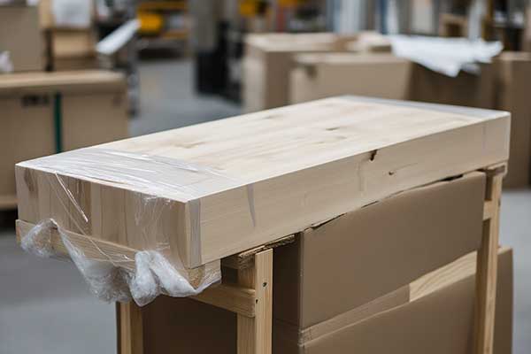 Securely packed dining table