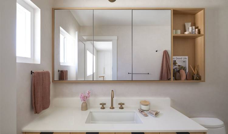 Storage-Optimized Bathroom Vanity (Pull-Out Organizers)
