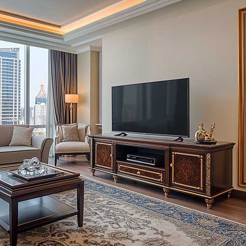 Traditional tv stand in China