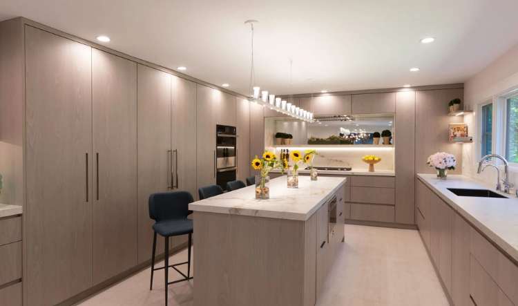Warm Earthy Taupe Cabinets