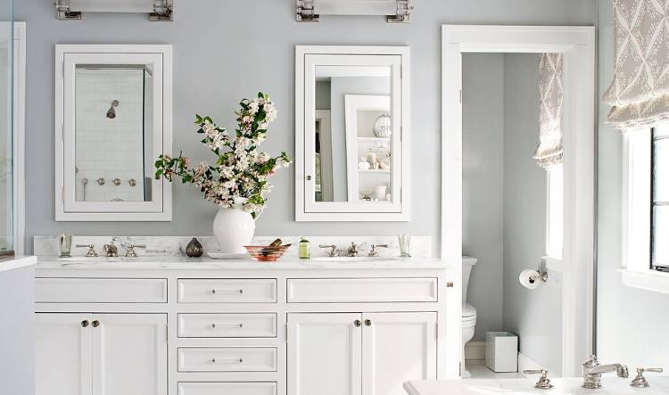 White Painted Bathroom Vanity (Timeless Classic)