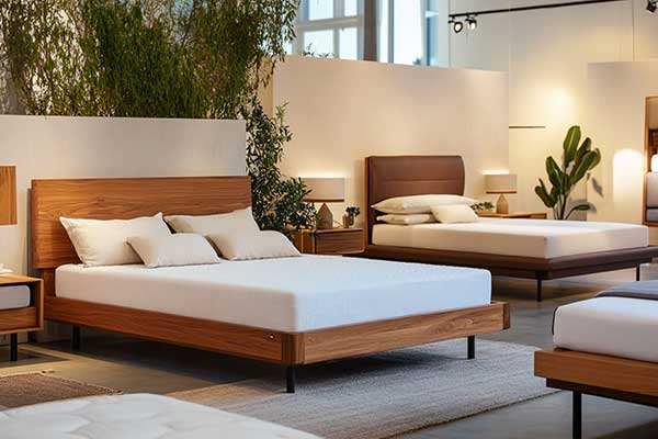 Wood and fabric bed finishes