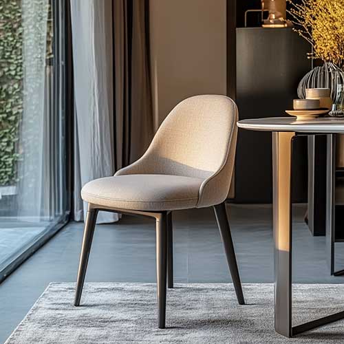 Beige dining chair design