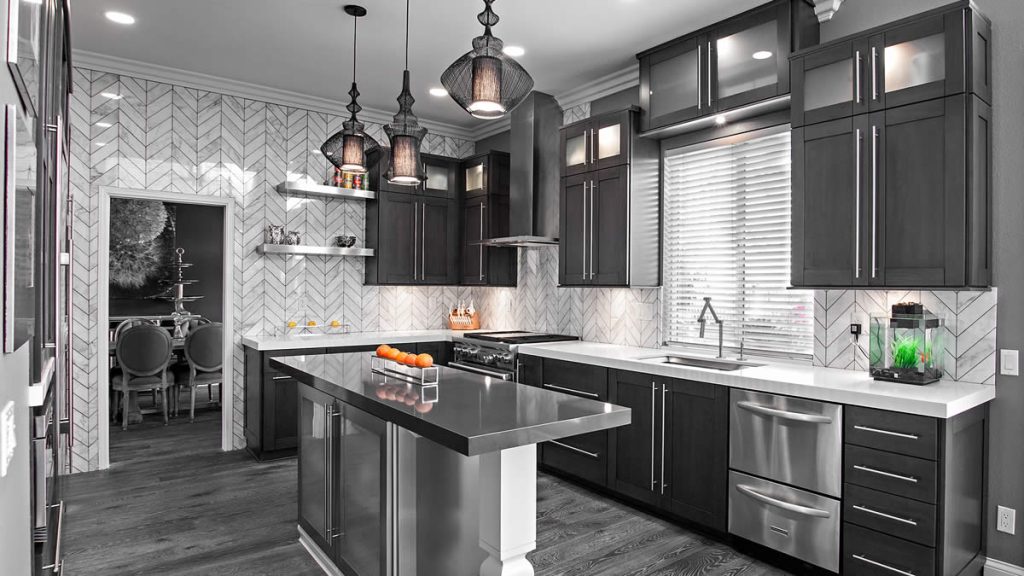 Black And Grey Kitchen Cabinets