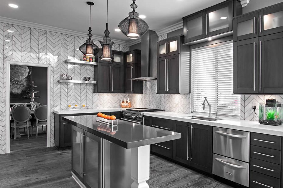 Black And Grey Kitchen Cabinets