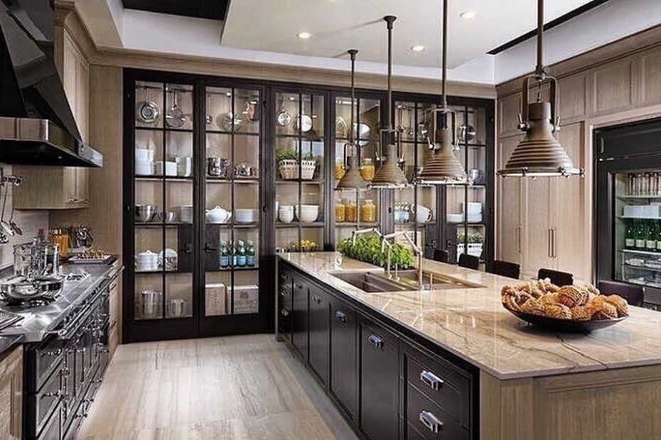 Black Glass Kitchen Cabinets