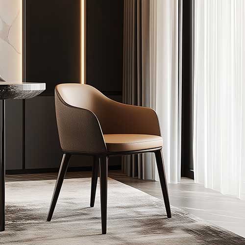 Bronw dining chair design