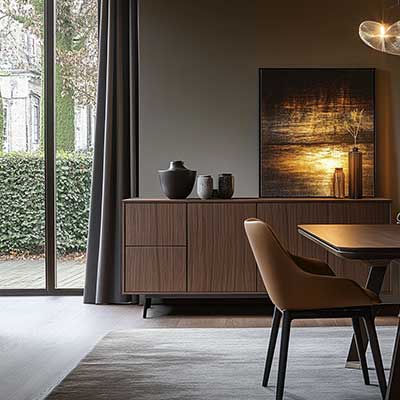 Brown sideboard design