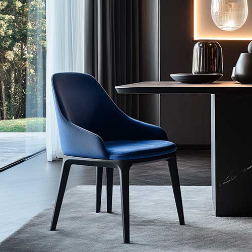 China blue dining chair design