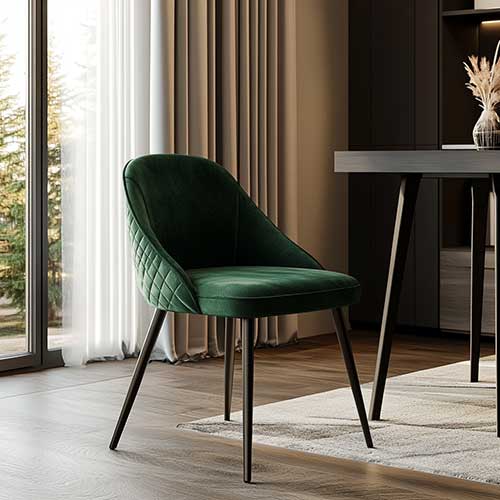 Green dining chair design