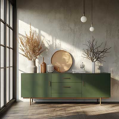 Green sideboard design