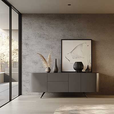 Grey sideboard design
