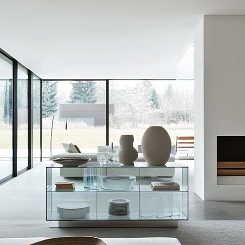 Modern Glass Sideboard