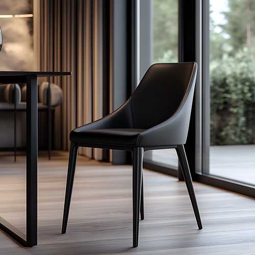 Modern black dining chair design