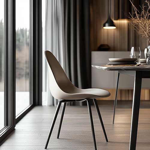 Plastic dining chair design