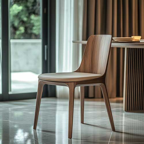 Wood dining chair design