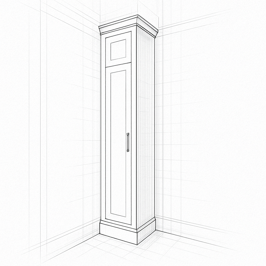 slim broom closet cabinet​