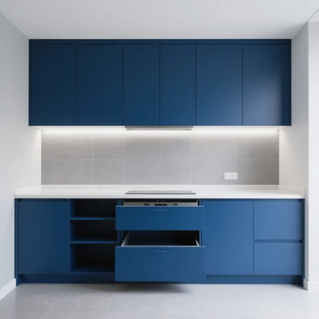 Blue Kitchen Cabinet From China