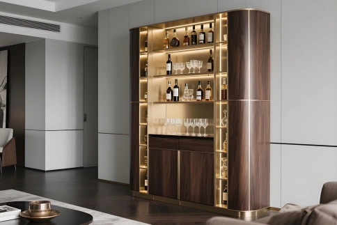 Contemporary Tall Bar Cabinet