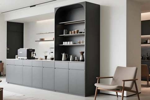 Tall Coffee Bar Cabinet